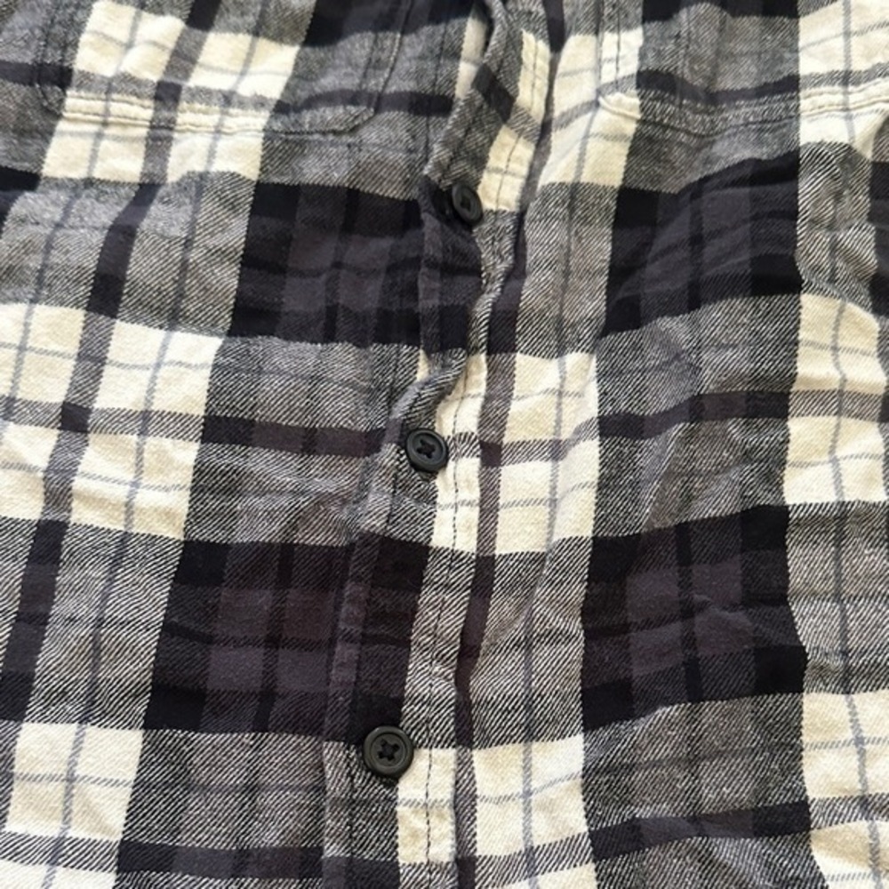 The Children's Place Girls Black White Plaid Button Down Shirt Size Lβ 10/12 - Picture 2 of 5